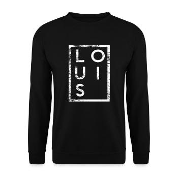 Louis Minimalisme - Sweat-shirt Unisexe - noir - Devant - Alina (178cm) & Michal (187cm)