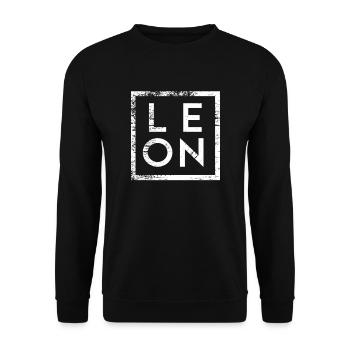 Leon Minimalism - Unisex Sweatshirt - black - Front - Alina (178cm) & Michal (187cm)