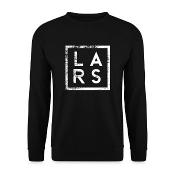 Lars Minimalismus - Unisex Pullover - Schwarz - Vorne - Alina (178cm) & Michal (187cm)