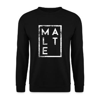 Malte Minimalism - Unisex Sweatshirt - black - Front - Alina (178cm) & Michal (187cm)