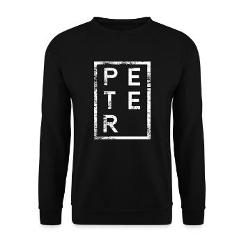 Peter Minimalism - Unisex Sweatshirt - black - Front - Alina (178cm) & Michal (187cm)