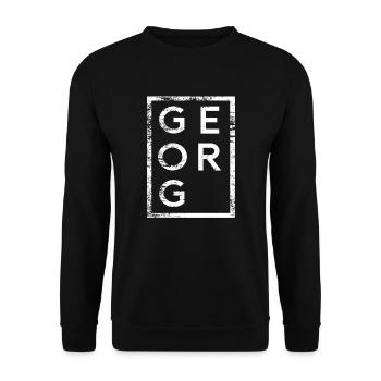 Georg Minimalism - Unisex Sweatshirt - black - Front - Alina (178cm) & Michal (187cm)