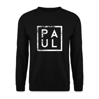 Paul Minimalism - Unisex Sweatshirt - black - Front - Alina (178cm) & Michal (187cm)