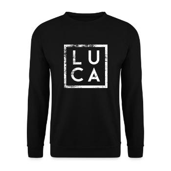 Luca Minimalisme - Sweat-shirt Unisexe - noir - Devant - Alina (178cm) & Michal (187cm)