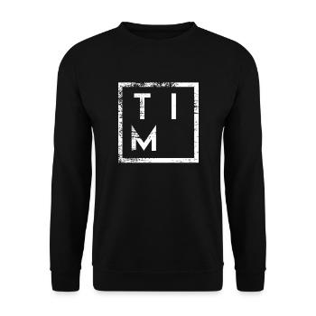 Tim Minimalism - Unisex Sweatshirt - black - Front - Alina (178cm) & Michal (187cm)