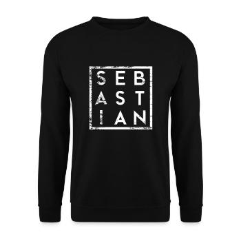 Sebastian Minimalism - Unisex Sweatshirt - black - Front - Alina (178cm) & Michal (187cm)