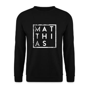 Matthias Minimalisme - Sweat-shirt Unisexe - noir - Devant - Alina (178cm) & Michal (187cm)