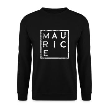 Maurice Minimalism - Unisex Sweatshirt - black - Front - Alina (178cm) & Michal (187cm)