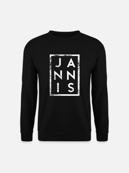 Jannis Minimalismus - Unisex Pullover - Schwarz