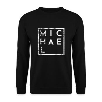 Michael Minimalism - Unisex Sweatshirt - black - Front - Alina (178cm) & Michal (187cm)