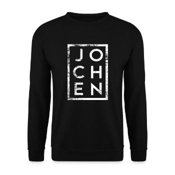 Jochen Minimalism - Unisex Sweatshirt - black - Front - Alina (178cm) & Michal (187cm)