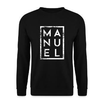 Manuel Minimalism - Unisex Sweatshirt - black - Front - Alina (178cm) & Michal (187cm)