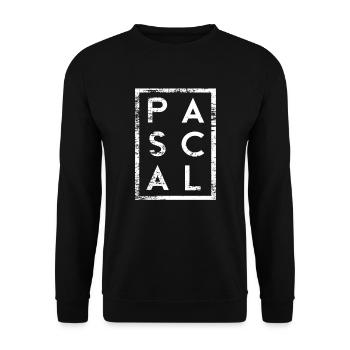 Pascal Minimalisme - Sweat-shirt Unisexe - noir - Devant - Alina (178cm) & Michal (187cm)