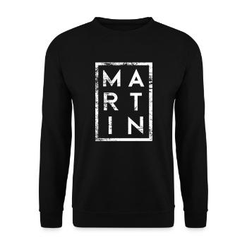 Martin Minimalism - Unisex Sweatshirt - black - Front - Alina (178cm) & Michal (187cm)