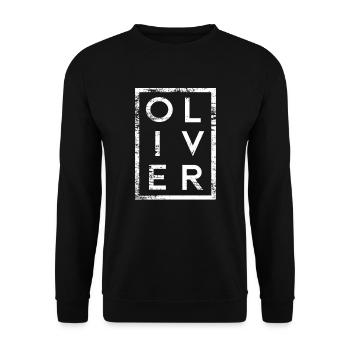 Oliver Minimalisme - Sweat-shirt Unisexe - noir - Devant - Alina (178cm) & Michal (187cm)