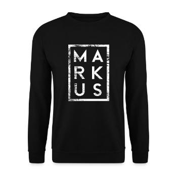 Markus' Minimalism - Unisex Sweatshirt - black - Front - Alina (178cm) & Michal (187cm)