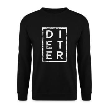 Dieter Minimalism - Unisex Sweatshirt - black - Front - Alina (178cm) & Michal (187cm)
