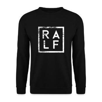Ralf Minimalismus - Unisex Pullover - Schwarz - Vorne - Alina (178cm) & Michal (187cm)