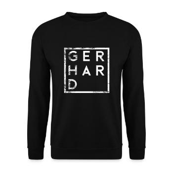 Gerhard Minimalisme - Sweat-shirt Unisexe - noir - Devant - Alina (178cm) & Michal (187cm)