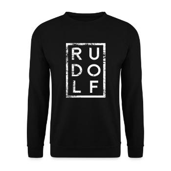 Rudolf Minimalism - Unisex Sweatshirt - black - Front - Alina (178cm) & Michal (187cm)