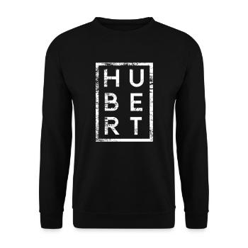 Hubert Minimalism - Unisex Sweatshirt - black - Front - Alina (178cm) & Michal (187cm)