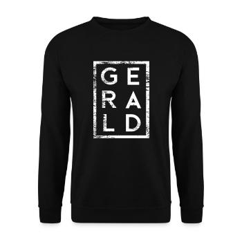 Gerald Minimalismus - Unisex Pullover - Schwarz - Vorne - Alina (178cm) & Michal (187cm)