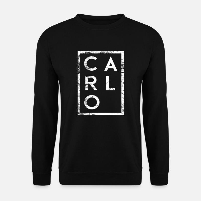 Carlo Minimalismus - Unisex Pullover - Schwarz