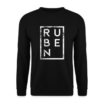 Ruben Minimalism - Unisex Sweatshirt - black - Front - Alina (178cm) & Michal (187cm)