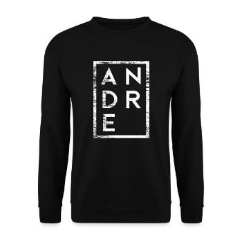 André Minimalisme - Sweat-shirt Unisexe - noir - Devant - Alina (178cm) & Michal (187cm)