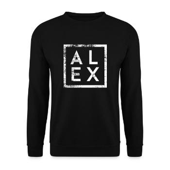 Alex's Minimalism - Unisex Sweatshirt - black - Front - Alina (178cm) & Michal (187cm)