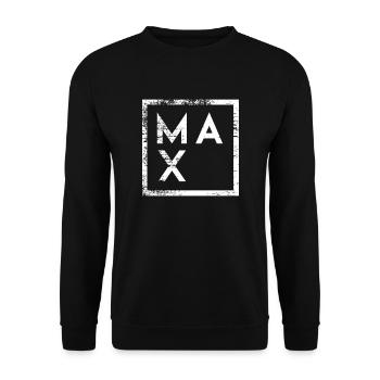 Max Minimalismus - Unisex Pullover - Schwarz - Vorne - Alina (178cm) & Michal (187cm)