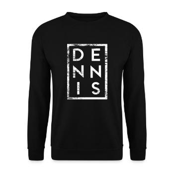 Dennis Minimalism - Unisex Sweatshirt - black - Front - Alina (178cm) & Michal (187cm)