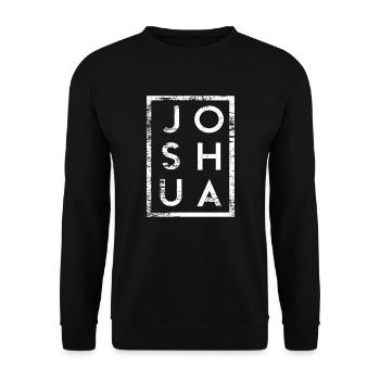 Joshua Minimalismus - Unisex Pullover - Schwarz - Vorne - Alina (178cm) & Michal (187cm)
