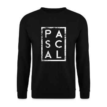 Pascal Minimalisme - Sweat-shirt Unisexe - noir - Devant - Alina (178cm) & Michal (187cm)