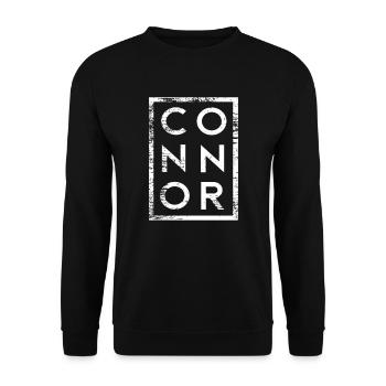 Connor minimalism - Unisex Sweatshirt - black - Front - Alina (178cm) & Michal (187cm)