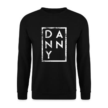 Danny Minimalismus - Unisex Pullover - Schwarz - Vorne - Alina (178cm) & Michal (187cm)