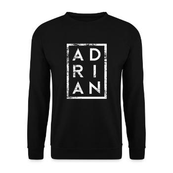 Adrian Minimalism - Unisex Sweatshirt - black - Front - Alina (178cm) & Michal (187cm)