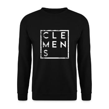 Clemens Minimalismus - Unisex Pullover - Schwarz - Vorne - Alina (178cm) & Michal (187cm)
