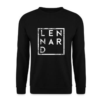 Lennard Minimalisme - Sweat-shirt Unisexe - noir - Devant - Alina (178cm) & Michal (187cm)