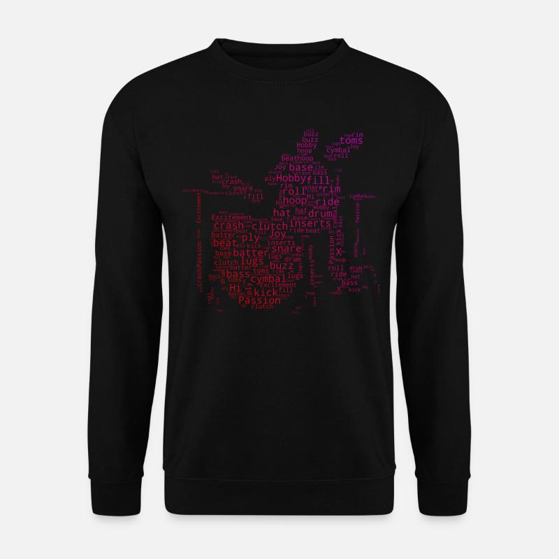 Drummer Drum Kit Drumming - Sweat-shirt Unisexe - noir