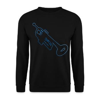 Trompeter Jazz Trompeter Herren Damen Trompete - Unisex Pullover - Schwarz - Vorne - Alina (178cm) & Michal (187cm)