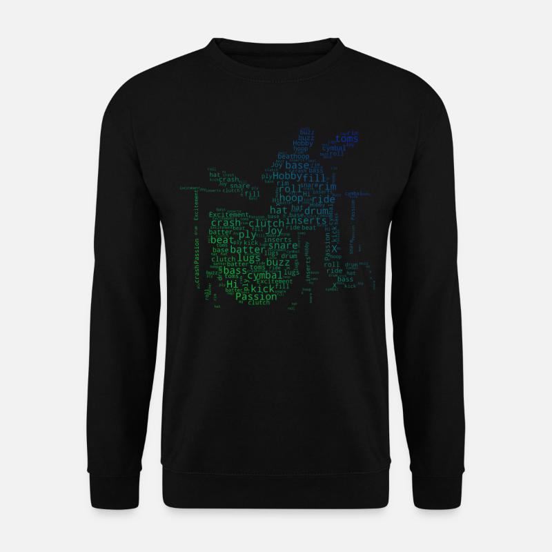 Percussionist Drum Kit Drumming - Unisex Sweatshirt - black
