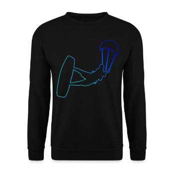 Kitesurfer Men Kitesurfing Kitesurfing - Unisex Sweatshirt - black - Front - Alina (178cm) & Michal (187cm)