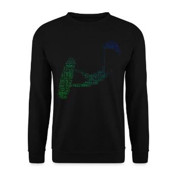 Kiting Kitesurfer Men Kite Women Kitesurfing - Unisex Sweatshirt - black - Front - Alina (178cm) & Michal (187cm)