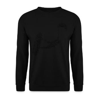Kitesurfen Kiten Kitesurfing Kite Kitesurf - Unisex Sweatshirt - black - Front - Alina (178cm) & Michal (187cm)