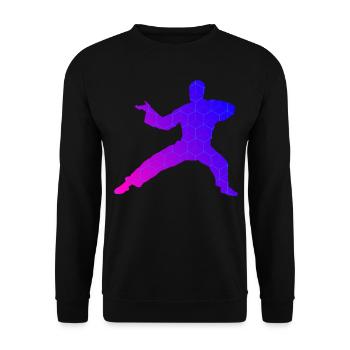 Kung Fu Femmes Arts Martiaux Hommes Kungfu Wushu - Sweat-shirt Unisexe - noir - Devant - Alina (178cm) & Michal (187cm)