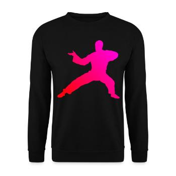 Wushu Kungfu Kung Fu Kampfsport Herren Damen - Unisex Pullover - Schwarz - Vorne - Alina (178cm) & Michal (187cm)