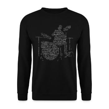 Percussionist Drummer Men - Unisex Sweatshirt - black - Front - Alina (178cm) & Michal (187cm)