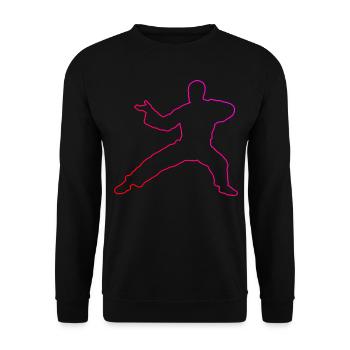 Wushu Kung Fu Kungfu Arts Martiaux Hommes Femmes - Sweat-shirt Unisexe - noir - Devant - Alina (178cm) & Michal (187cm)