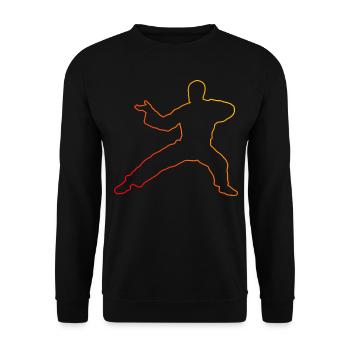 Kung Fu féminin Kungfu Wushu pour hommes Arts martiaux - Sweat-shirt Unisexe - noir - Devant - Alina (178cm) & Michal (187cm)